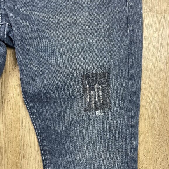 G-Star RAW 3301 Slim Jeans Mens 32x30 Blue Distressed Repair Italian Fabric - Picture 3 of 15